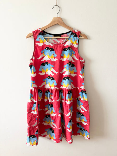 Nooworks Big Pocket Red Dress • Adult 6-8 (Medium)