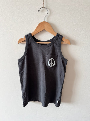 Gap "Peace Out" Black Tank Top • 4-5 years