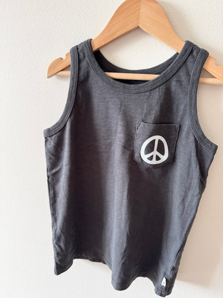 Gap "Peace Out" Black Tank Top • 4-5 years