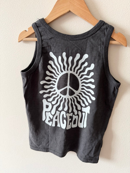 Gap "Peace Out" Black Tank Top • 4-5 years