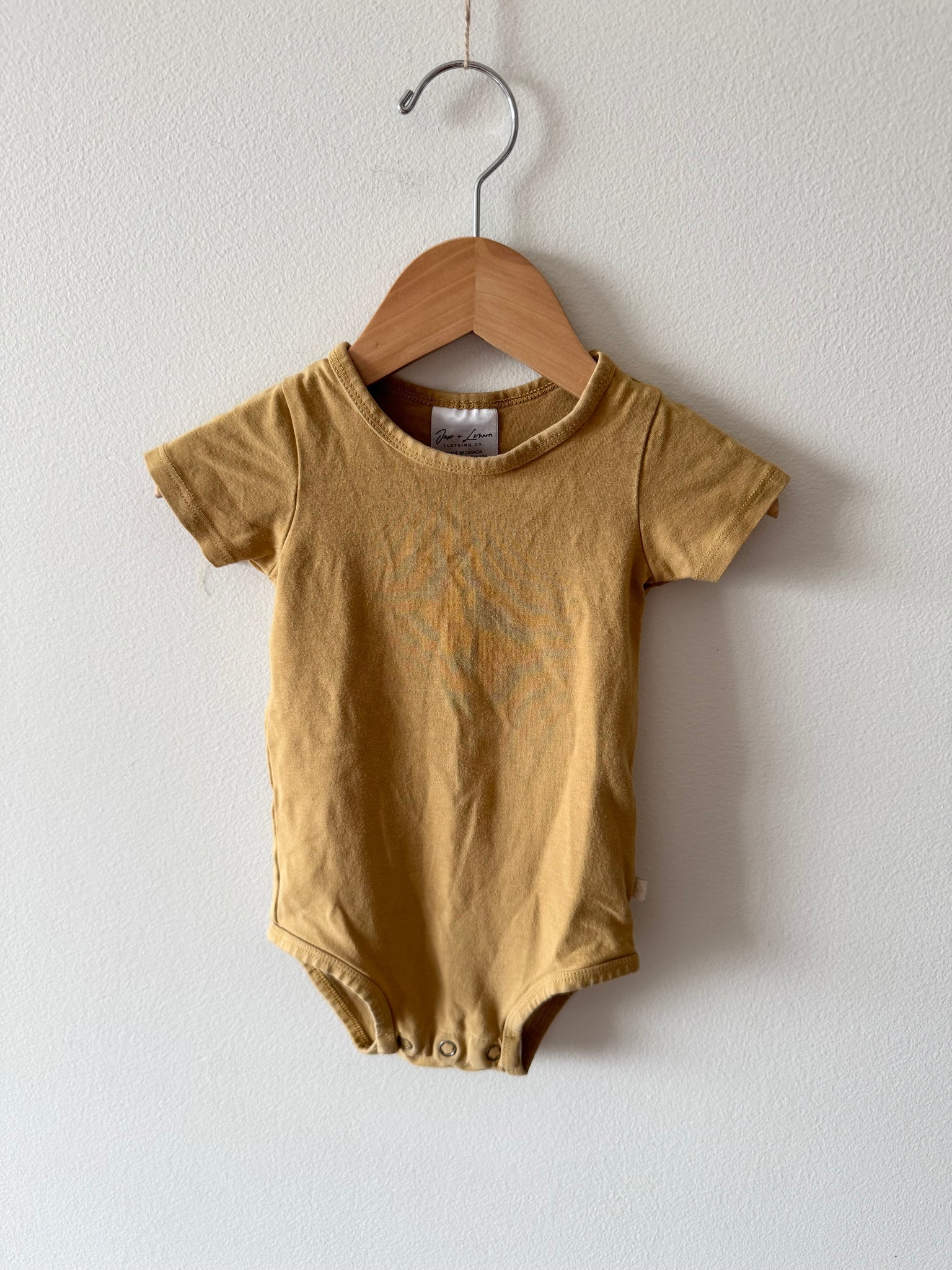 Jax and Lennon Yellow Onesie • 6-12 months