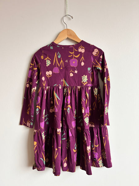 Tea Collection Purple Floral Dress with Buttons • 5-6 years