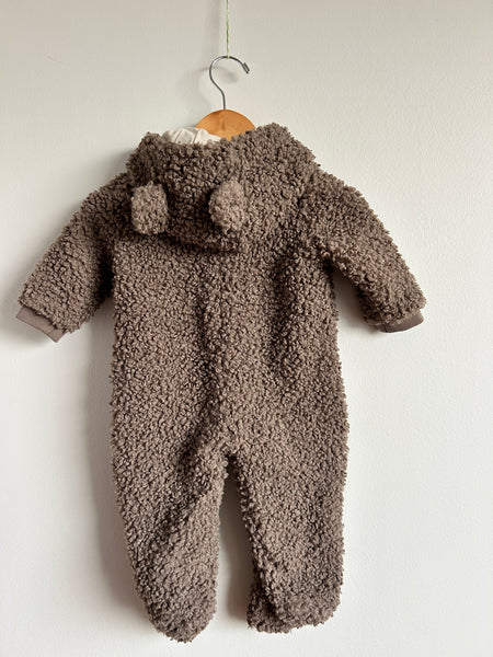 Noppies Fuzzy Bear Bunting Suit • 3-6 months