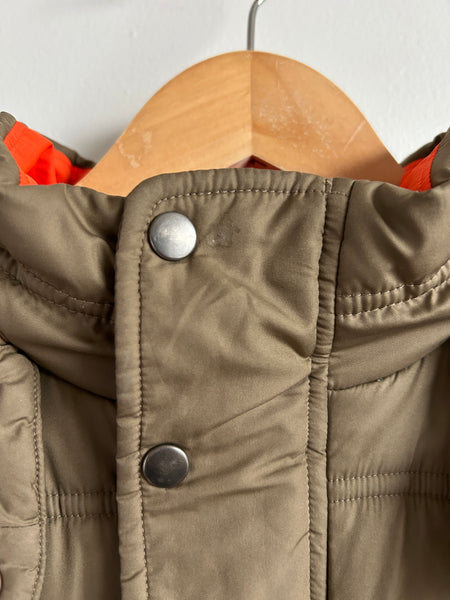 Patagonia Olive and Orange Water Resistant Puffer Jacket • 5-6 years