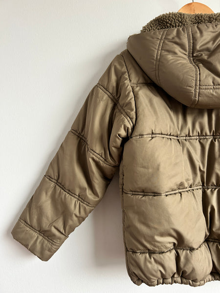 Patagonia Olive and Orange Water Resistant Puffer Jacket • 5-6 years