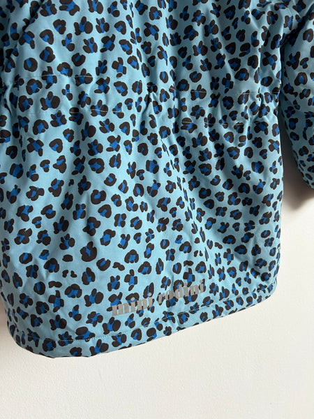 Mini Rodini Blue Leopard Parka Jacket • 4-6 years (104cm)