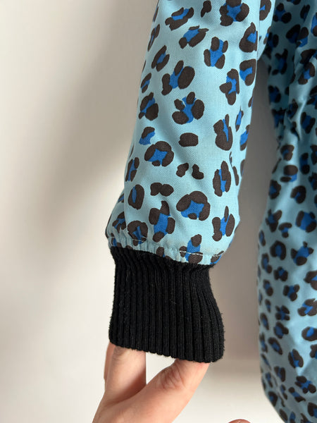 Mini Rodini Blue Leopard Parka Jacket • 4-6 years (104cm)