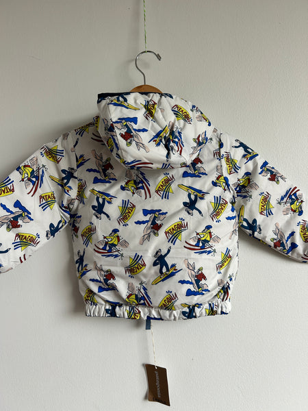 Patagonia Surfing Badger Baby Reversible Down Hoodie • 2 years