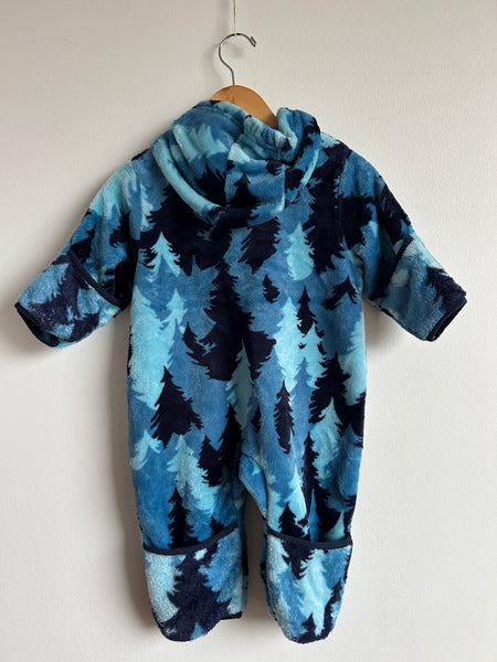 Hatley Blue Trees Fleece Suit • 12-18 months