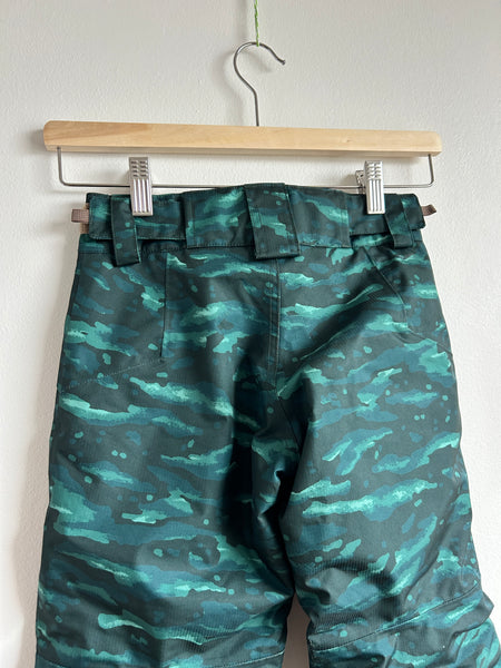 Patagonia Dark Green Powder Town Patterned Snowpants • 5-6 years (xs)