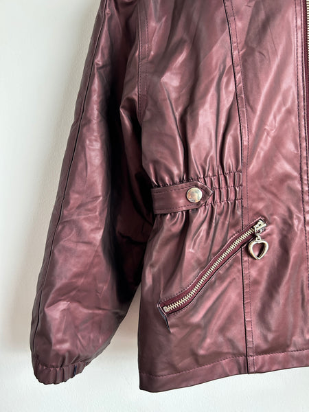 Vintage Kloz for Kids Oilslick Purple Jacket with Furry Hood • 6-7 years