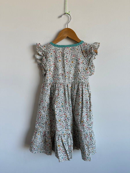 Tea Blue Floral Wrap Dress • 4 years