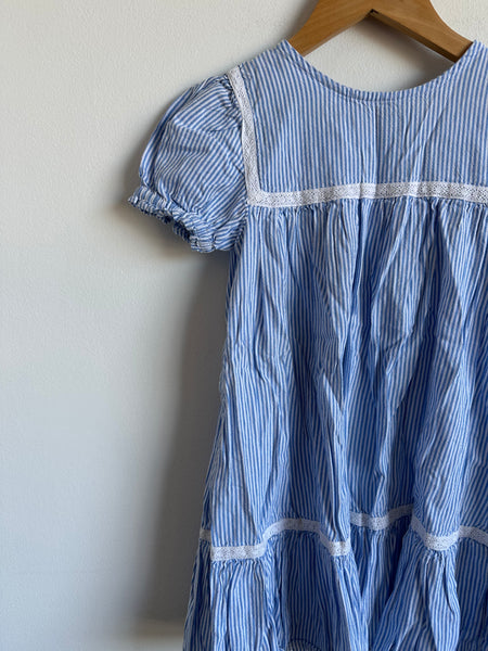 Old Navy Blue Stripe Lace Accent Dress • 5 years