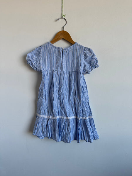 Old Navy Blue Stripe Lace Accent Dress • 5 years