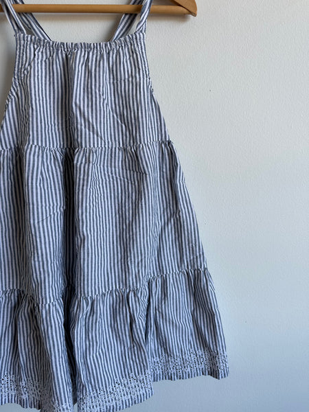 Old Navy Lace Grey Stripe Tank Dress • 5 years