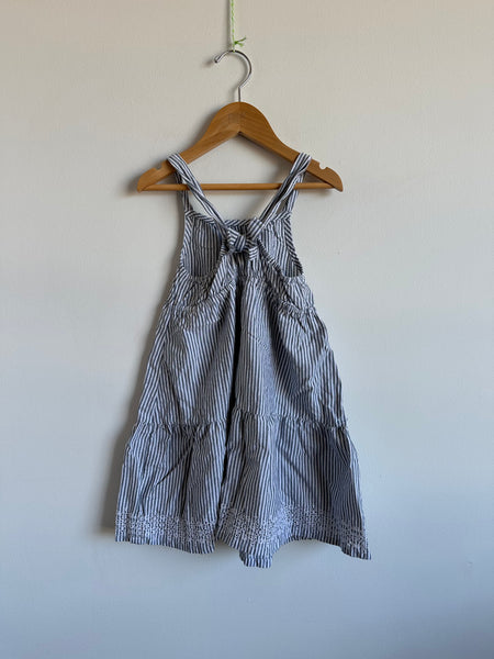 Old Navy Lace Grey Stripe Tank Dress • 5 years