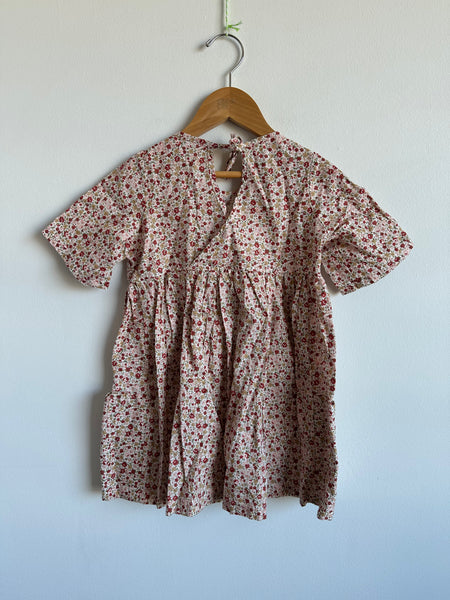 Nest and Nurture Red Floral Dress • 5-6 years