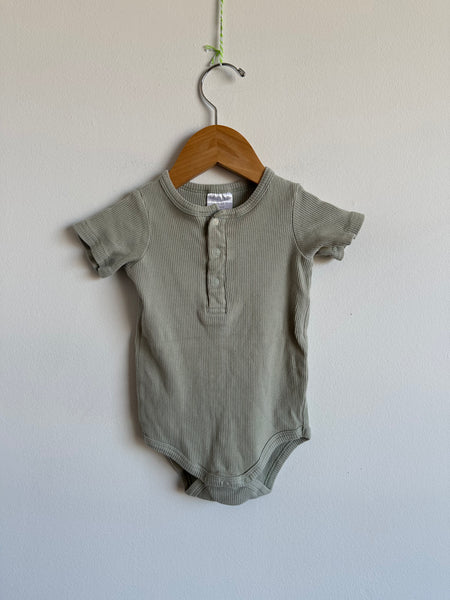 Mebie Baby Teal Ribbed Onesie • 12-18 months