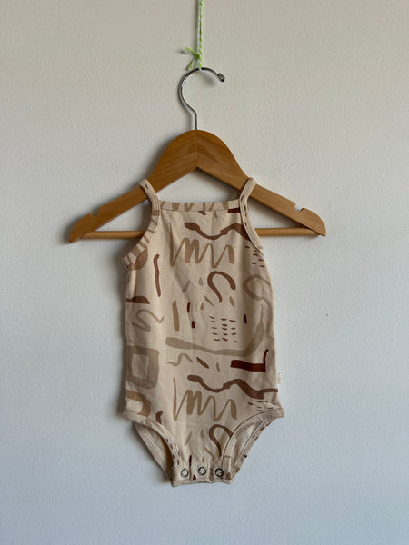 Jax and Lennon Neutral Lines Tank Onesie • 0-6 months