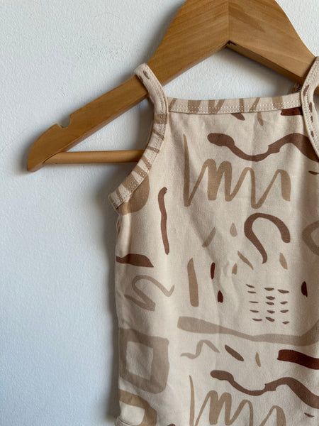 Jax and Lennon Neutral Lines Tank Onesie • 0-6 months