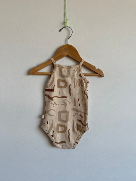 Jax and Lennon Neutral Lines Tank Onesie • 0-6 months