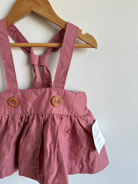 NEW Nest and Nurture Pink Pinafore Style Skirt • 12-24 months