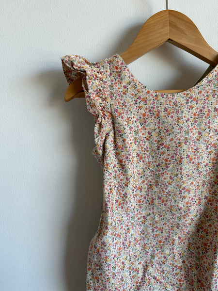 Nest and Nurture Floral Tie Romper • 3 years