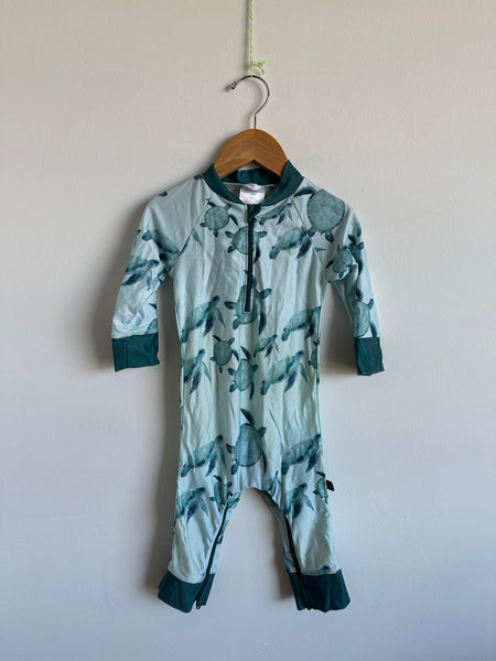 Honeysuckle Swim Turtley Cute Sunsuit • 12-18 months