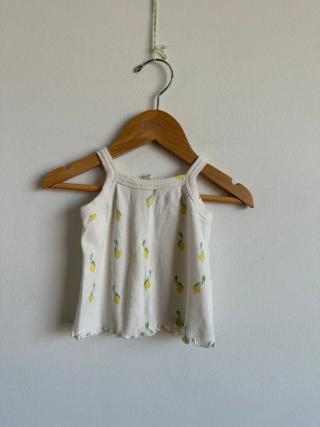 Kate Quinn Lemon Lettuce Hem Tank • 6-12 months