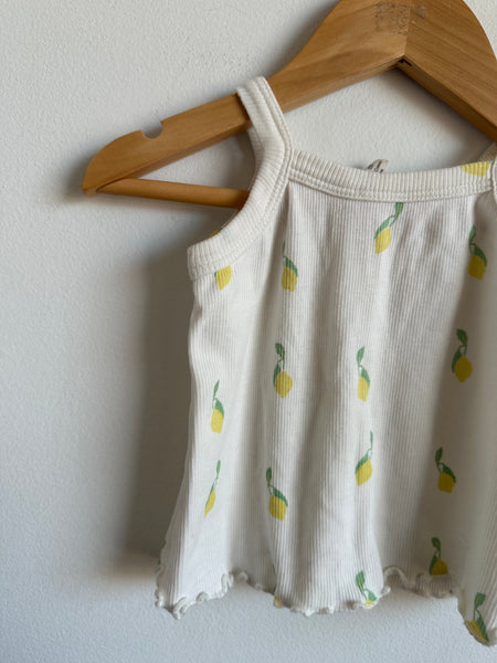 Kate Quinn Lemon Lettuce Hem Tank • 6-12 months