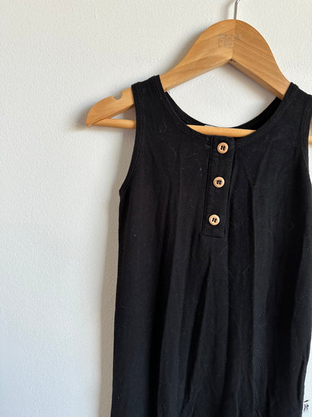 Jax and Lennon Black Tank Romper • 12-18 months