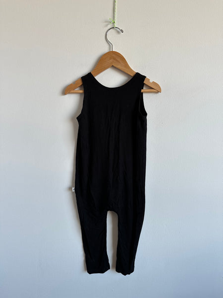 Jax and Lennon Black Tank Romper • 12-18 months