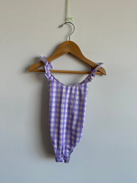 Zara Purple Gingham Swimsuit • 2-3 years