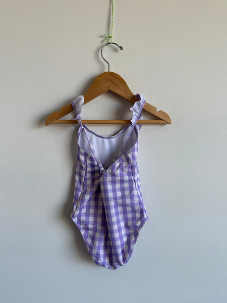 Zara Purple Gingham Swimsuit • 2-3 years