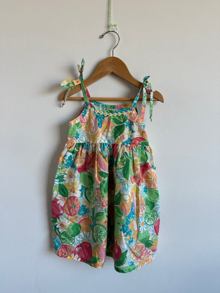 Pink Soda Fruit Tie Dress • 3 years