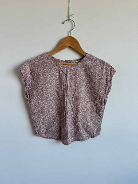 Petits Vilains Lilac Floral Tee • 6-7 years