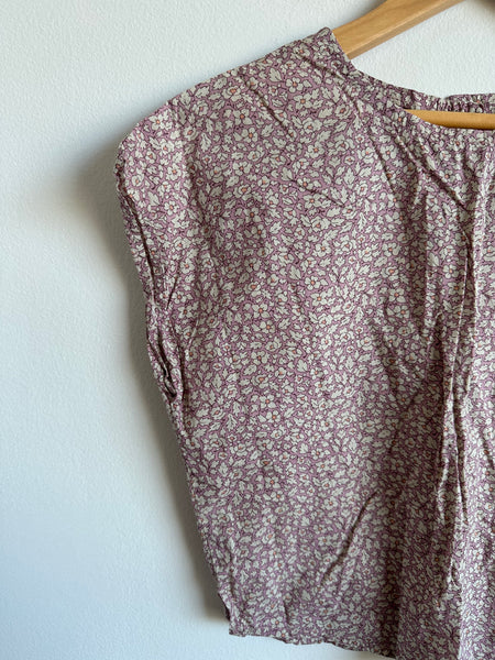 Petits Vilains Lilac Floral Tee • 6-7 years