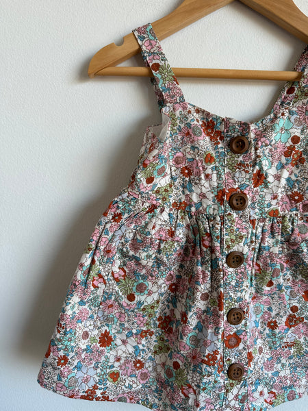 Karibou Floral Button Tank Dress • 1 year