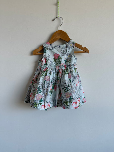 Baby Gap Light Blue Large Floral Dress and Bloomers • 3-6 months