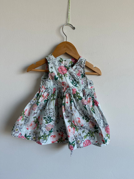 Baby Gap Light Blue Large Floral Dress and Bloomers • 3-6 months