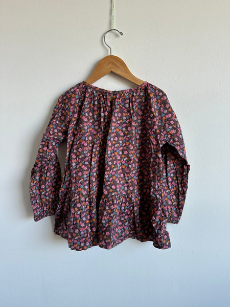 Petits Vilains Purple Floral Tunic Dress • 6-7 years