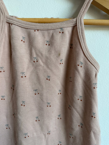 Quincy Mae Cherry Tank Romper • 3-6 months