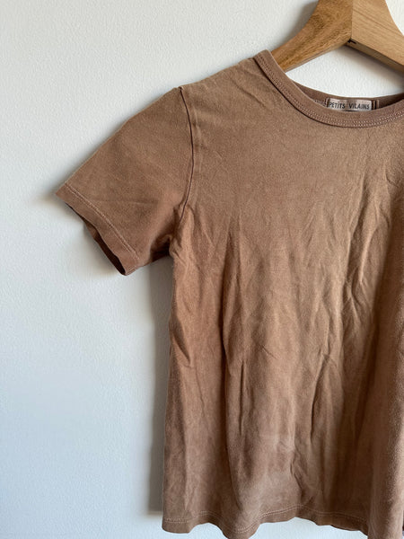 Petits Vilains Brown Tee • 8-9 years