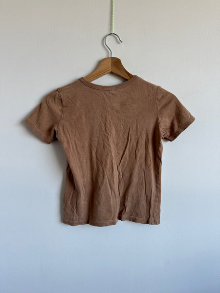 Petits Vilains Brown Tee • 8-9 years