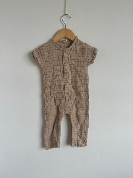 Quincy Mae Lined Short Sleeve Romper • 6-12 months