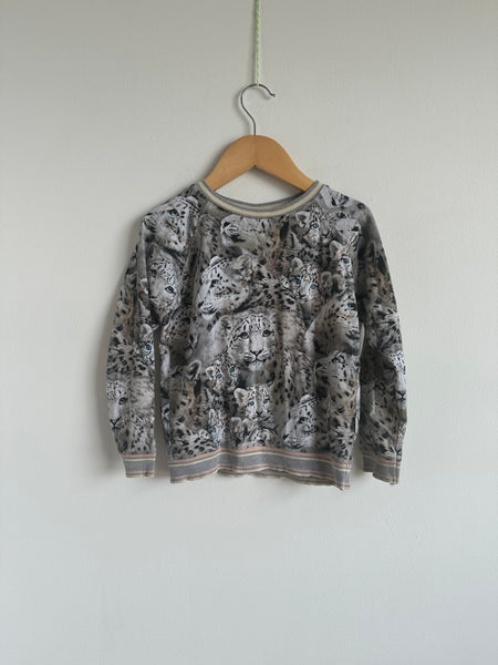 Molo White Tiger Long Sleeve Top • 5 years (110cm)