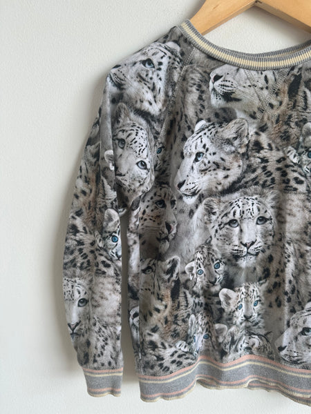 Molo White Tiger Long Sleeve Top • 5 years (110cm)