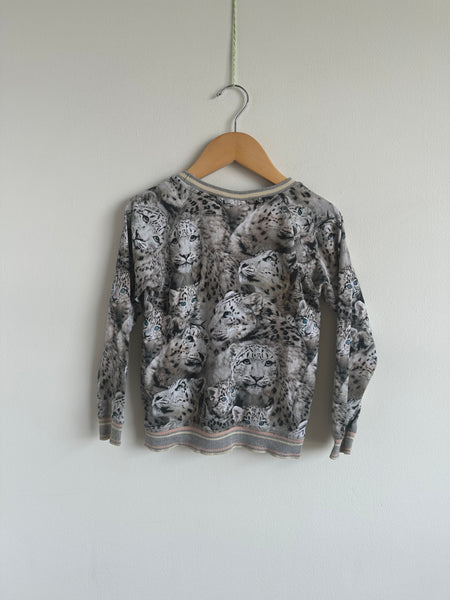 Molo White Tiger Long Sleeve Top • 5 years (110cm)