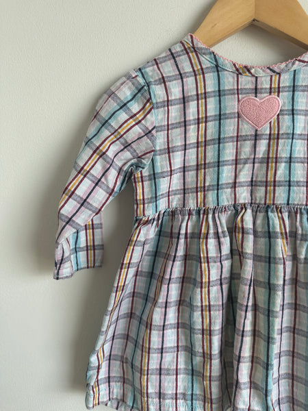 Vintage Please Mum Multicoloured Plaid Dress • 18 month