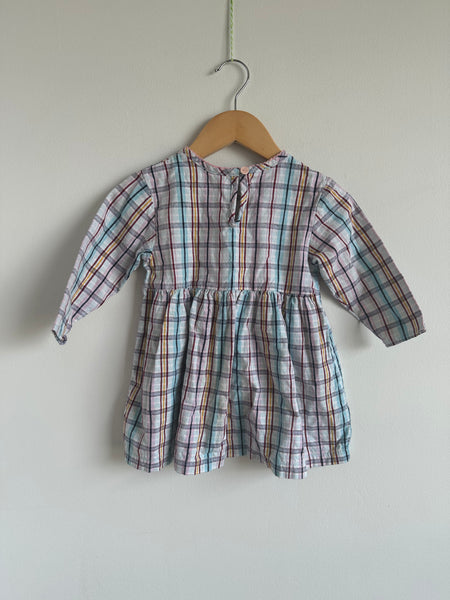 Vintage Please Mum Multicoloured Plaid Dress • 18 month